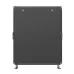 Шкаф напольный разобранный 19'' IT-CQE-N 24U 600x600 мм, крыша с вырубкой, сплошная металл и сплошная металл, одинарные боковые панели, черный RAL9005