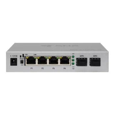 Коммутатор неуправляемый L2 4 порта 10/100/1000 Мб/с, 2хSFP SNR-S1904G-2S