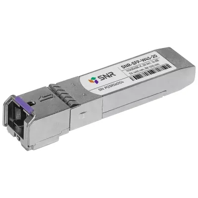 Модуль SFP WDM, дальность до  20км (12dB), 1310/1490nm SNR-SFP-W34-20