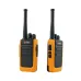 Комплект раций аналоговых портативных UHF 400-470 2Вт 1100 мАч Type-C IP-54 оранжевый