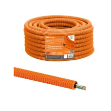 Электротруба гофрированная ПНД d16 оранж.  с кабелем ВВГ-Пнг А -LS 3х1 5ок N PE -0.66  ГОСТ  50м  TDM