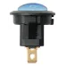Выключатель клавишный круглый KCD11-101N 250В AC/DC 1P 3А (3с) ON-OFF черный корпус, синяя клавиша с LED подсветкой Micro TDM