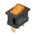 Выключатель клавишный KCD1-101N 12В AC/DC, 1P, 15А, (3с), ON-OFF, черный корпус, желтая клавиша с LED подсветкой, Mini TDM