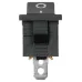 Выключатель клавишный KCD1-102 250В AC/DC, 1P, 6А, (3с), ON-ON, черный, Mini TDM