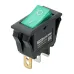 Выключатель клавишный KCD3-101N/B 250В AC/DC, 1P, 15А, (3с), ON-OFF, черный корпус, зеленая клавиша с LED подсветкой TDM