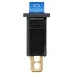 Выключатель клавишный IRS-101N 250В AC/DC, 1P, 15А, (3с), ON-OFF, черный корпус, синяя клавиша с LED подсветкой TDM