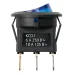 Выключатель клавишный круглый MIRS-101-3-B 250В AC/DC, 1P, 6А, (3с), ON-OFF, черный корпус, синяя клавиша с LED подсветкой TDM