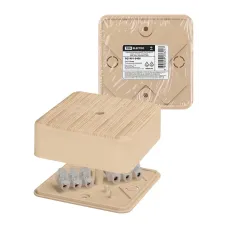 Коробка распаячная КР 75х75х28 ОП сосна, с клем. колодкой, IP40, инд. штрихкод TDM