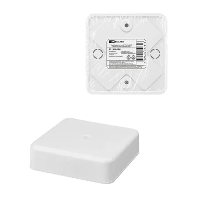 Коробка распаячная КР 75х75х20 ОП белая, IP40, инд. штрихкод TDM