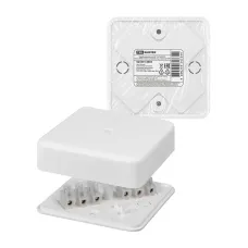 Коробка распаячная КР 75х75х20 ОП белая IP40 с клем. колодкой  инд. штрихкод TDM