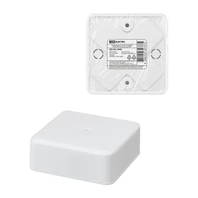 Коробка распаячная КР 75х75х28 ОП белая, IP40, инд. штрихкод TDM