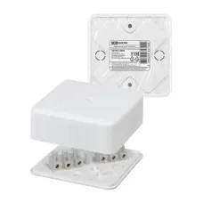 Коробка распаячная КР 75х75х28 ОП белая IP40 с клем. колодкой инд. штрихкод TDM