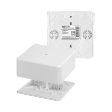 Коробка распаячная КР 100х100х44 ОП белая IP40 с клем. колодкой инд. штрихкод TDM