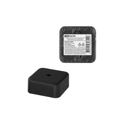 Коробка распаячная КР 50х50х20 ОП черная. IP40.TDM
