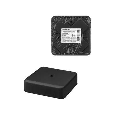 Коробка распаячная КР 75х75х20 ОП черная. IP40.TDM