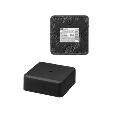 Коробка распаячная КР 75х75х28 ОП черная. IP44 TDM