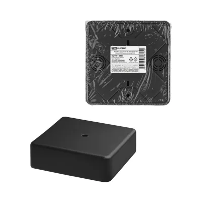 Коробка распаячная КР 100х100х29 ОП черная. IP40.  TDM