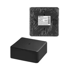 Коробка распаячная КР 100х100х44 ОП черная. IP40. TDM