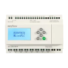 Контроллер программируемый логический 12-24 VDC,6 DI/AI(0...10V)+8 DI, 8DO(10A), RTC, FBD, Ethernet,LCD