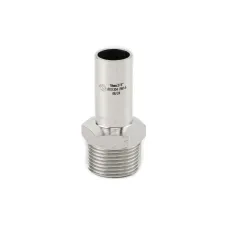 Вставка с НР , 18х3/4 пресс, (нержавеющая сталь)
