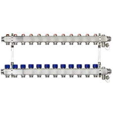 Комплект коллекторов SSM-12R set с кронштейнами, 12 контуров