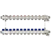 Комплект коллекторов SSM-12R set с кронштейнами, 12 контуров