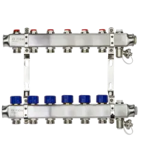 Комплект коллекторов SSM-6R set с кронштейнами, 6 контуров