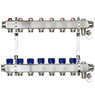 Комплект коллекторов SSM-7R set с кронштейнами, 7 контуров