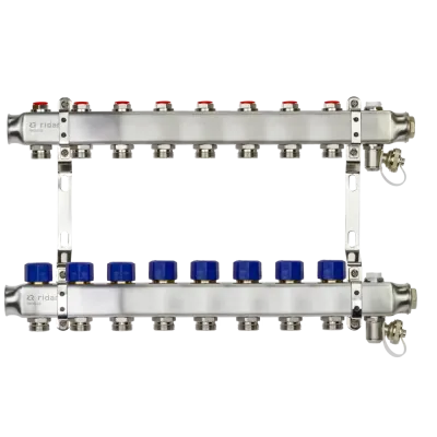 Комплект коллекторов SSM-8R set с кронштейнами, 8 контуров