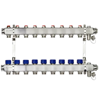 Комплект коллекторов SSM-9R set с кронштейнами, 9 контуров