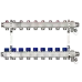 Комплект коллекторов SSM-9R set с кронштейнами, 9 контуров