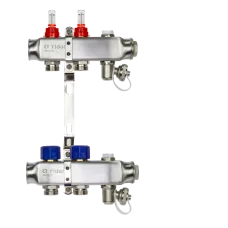 Комплект коллекторов SSM-2RF set с расходомерами и кронштейнами, 2 контура