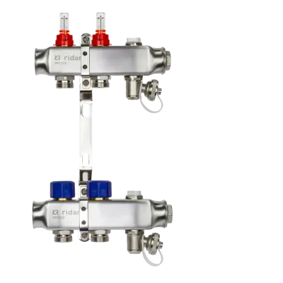 Комплект коллекторов SSM-2RF set с расходомерами и кронштейнами, 2 контура