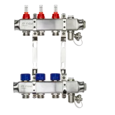 Комплект коллекторов SSM-3RF set с расходомерами и кронштейнами, 3 контура
