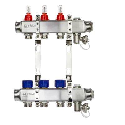 Комплект коллекторов SSM-3RF set с расходомерами и кронштейнами, 3 контура