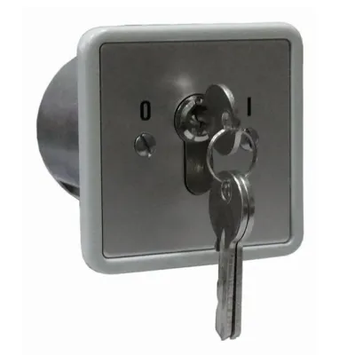 Переключатель с ключом Keyswitch, врезной, 2 группы контактов НР/НЗ, высокий уровень секретности
