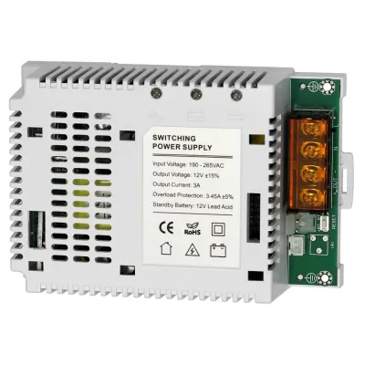 ББП встраиваемый 12 VDC, 3 A. 220 VAC, пластиковый корпус, белый