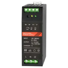 ББП 12 VDC, 10 A, крепление на DIN-рейку, черный