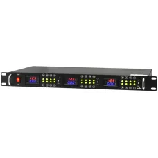 БП 12 VDC, 45 A, 24 канала, цифровой дисплей, корпус в стойку 1U, черный