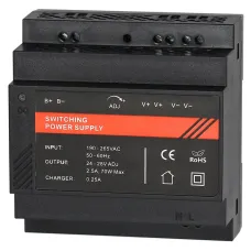 ББП 24 VDC, 2.5 A, крепление на DIN-рейку,  черный