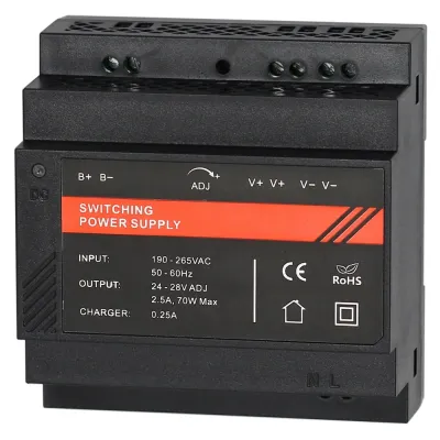 ББП 24 VDC, 2.5 A, крепление на DIN-рейку,  черный