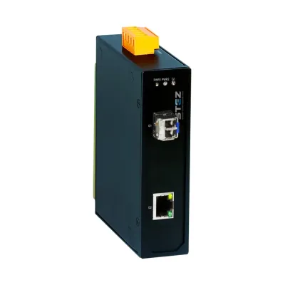 Медиаконвертер SFP 1000Base-X 1 порт Ethernet 10/100/1000Base-TX RJ45 12-48VDC/18-30VAC резервированный источник питания STEZ-MC-GETH-GSFP