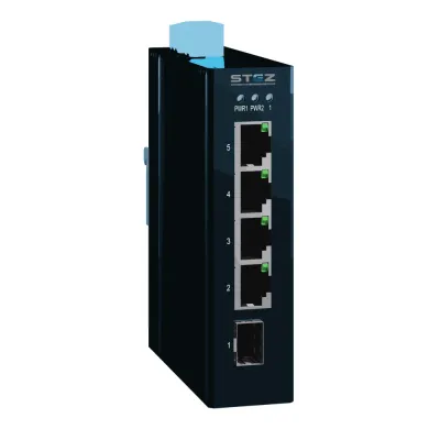 Коммутатор неуправляемый промышленный 4 порта 10/100Base-TX 1 порт 100Base?X SFP 12?48 VDC/18?30 VAC резервированное питание STEZ1004?SFP