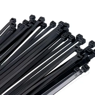 Стяжка кабельная (Хомут) 4,8x350-100BL PA6.6 черная (100 шт/уп) Jazzway