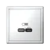 ARTGALLERY USB розетка тип-С 65Вт высокоскор.заряд. QC, PD, механизм, лотос