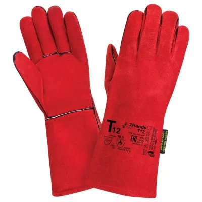 Перчатки (краги) 2Hands Т12 , р-р 10,5, спилок КРС/хлопок, лен