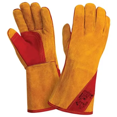 Перчатки (краги) 2Hands (Siberia) Т12-11-ru, р-р 10,5, спилок КРС/хлопок, лен, швы Kevlar
