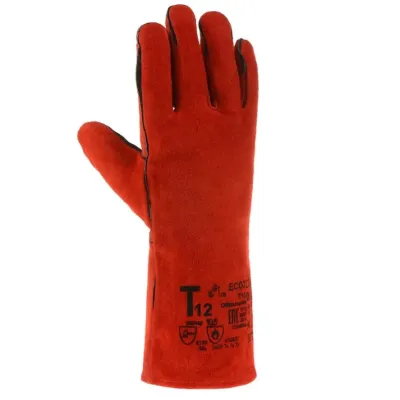 Перчатки (краги) 2Hands Т12 ECO2 , р-р 10,5, спилок КРС/хлопок, лен