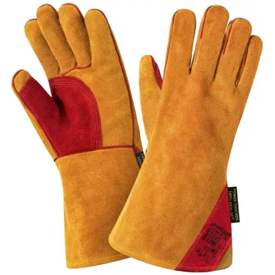 Перчатки (краги) 2Hands (Siberia) Т92-11-ru, р-р 10,5, спилок КРС/хлопок, лен, швы Kevlar