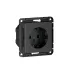 ATLASDESIGN SMART РОЗЕТКА с заземл., со шт., Zigbee, L+N, 16А, мех., КАРБОН